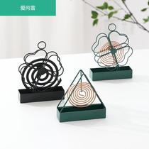 Milli wind material Iron mosquito-repellent incense rack creative home hanging incense stove mosquito-repellent incense hook gray tray Japanese mosquito box