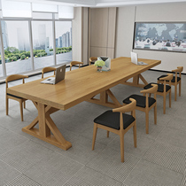 American Solid Wood Meeting Table Long Table Brief Office Table And Chairs Composition Meeting Negotiation Table Office Working Table Meeting Table Guests Table