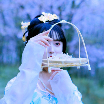 Fairy Handmaids Handmaids Handmaids Bamboo Woven Flower Basket Childrens Ancient Dress Walking Show holds a Chinese Ancient Wind Prop