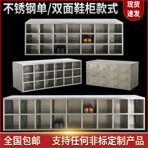 304 stainless steel shoe cabinet dust-free purification workshop single-sided double-sided staff locker room change shoe stool wardrobe customization