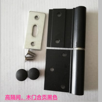 High partition wooden door hinge office door aluminum alloy folding hinge framed door movable silent folding leaf Black