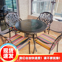 Outdoor Cast Aluminum Table And Chairs Courtyard Suit Casual Villa Open-air Balcony Garden Outdoor Iron Art Waterproof Terrace Table And Chairs