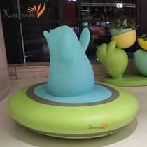 FRP leisure chair flower pot combination shopping mall creative vase outdoor block garden landscape beautiful Chen seat customization