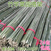 Bamboo pole vegetable garden rack New fence fence fine bamboo bracket 2 meters flag pole bean horn cucumber climbing pergola