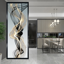 Screen partition living room light luxury decoration Net red modern simple mobile glass home bedroom dining room entrance