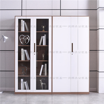 Office filing cabinet glass door bookcase financial certificate cabinet IRON File File Cabinet staff locker