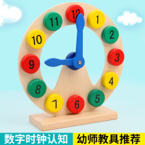 Childrens Clock Cognition Child Chili Development Early Education Puzzle Baby Toys 1-2-3-year-old Clock Point learner