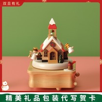 jeancard music box angels singing up and down wooden music box girls children New Year Christmas gifts