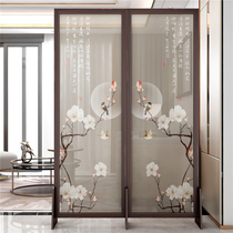Retro style screen partition Entrance living room folding mobile New Chinese style solid wood net red room Bedroom Modern simple