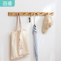 Inman ins style Japanese-style Nordic door rear hanger solid wood hook on the wall household wall-mounted entrance coat rack