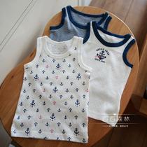 3-pack Songyou Xisong House childrens boy baby cotton hurdler vest base underwear thin section knitted Japanese