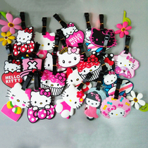 Cartoon Japanese suitcase hangtag KT cat trolley case school bag hanging anti-loss boarding name tag name tag
