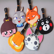 Custom cartoon anime luggage tags hang tags pvc soft rubber jewelry custom aircraft name boarding pass