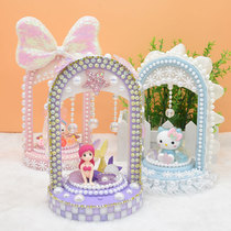 Childrens hand-made romantic house music lamp material bag diy creative paste cute ornaments girl toys