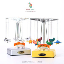 Taiwan-made rotating small plane music box flying tower home furnishings Paris tower music box creative gift