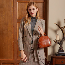 European station 2021 autumn and winter new trendy brand fashion wild wind crossbody shoulder shoulder foreign leather portable womens bag