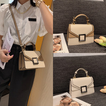 Tide brand leather bag womens 2021 new fashion color one-shoulder shoulder bag Joker Net Red Kelly womens bag