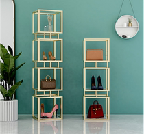 Shoe store shoe rack display rack shelf shelf Multi-layer commercial clothing store bag rack designer net red shoe bag rack