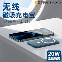 Magnetic Attraction Wireless Charging Treasure Magsafe Apple 13 Exclusive iphone12 Fast-charging promax external battery ultra-thin small portable twenty thousand mobile power phone back clip milliamepu