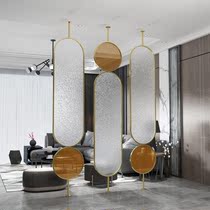 Nordic decorative entrance to the home wrought iron Changhong tempered glass screen living room office beauty salon rotating partition