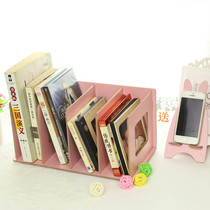 CD01 Home multifunctional candy color storage box DIY creative CD rack Wooden DVD rack Student bookshelf