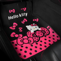 Environmental protection cartoon KT cat car foot mat latex rubber plastic universal waterproof anti-freeze and easy to clean sheet