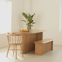 Solid Wood Nordic multifunctional small apartment table simple dining table table design home simple telescopic frame set