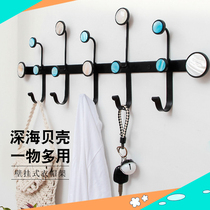 Punch-free European shell wall hanging coat rack creative home decoration wall hanging hook porch wrought iron storage rack