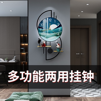 Modern minimalist clock hanging clock Living room Creative online red dining room Light extravaganza Decorative Clock Atmosphere Home Fashion Hanging Wall