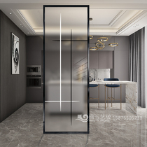 Light luxury screen partition wall net red glass Modern simple household decoration Living room small apartment entrance blocking light transmission