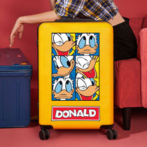 Girl luggage net red cartoon female universal wheel trolley case male suitcase Korean student password leather box