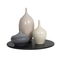Nordic style matte ceramic decorative can milk yellow gray model room sales office decorative ornaments