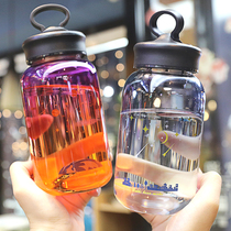 High face value mug Han style starry sky cup male and female student portable large capacity gradient color monolayer glass water glass