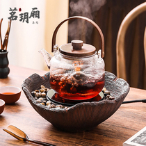 Ming Yue Box Light Luxury Smart Silent Electric Ceramic Stove Tea Brewer High-grade Retro Home Small Glass Pot Tea Brewing Set