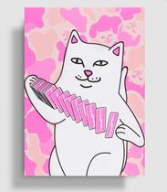 Silent Solitaire RIPNDIP Fontaine V2 Pink Middle Finger Cat Fontaine Second Generation Collection Flower Cut Playing Cards