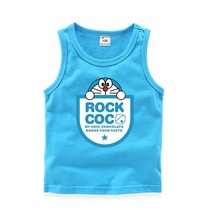 Summer childrens vest cartoon cotton top Mens and womens baby sleeveless Korean version of baby childrens clothes Childrens clothing
