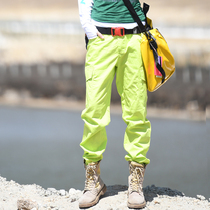 Beijing Forest outdoor 2021 spring and summer new trendy brand Xinjiang cotton loose and breathable leisure multi-bag tooling trousers women