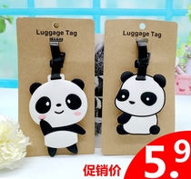 Sichuan Chengdu Panda silicone luggage tag suitcase luggage creative hangtag consignment plate travel abroad