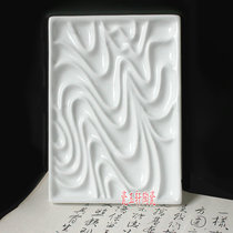 Jingdezhen ceramic drawing board (not imitation ceramics) wave palette watercolor material plate gouache color