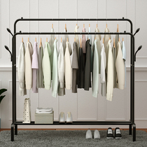 Hanghanger Landing Bedroom Balcony Single Double Pole Clothes Hanger Multifunction Sun-hanger Mesh Red Interior With Wheels Cloakhat Rack