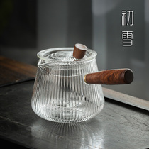 Japanese glass small teapot side to make tea single pot electric pottery stove tea maker kung fu tea set tea water separation pot heat-resistant