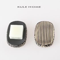 KULE HOME soap dish bathroom bathroom soap box creative ceramic household hotel soap tray soap box