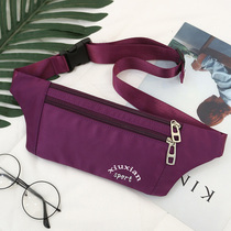 Nylon cloth sports running waist bag mobile phone bag men and women fashion ultra-thin ultra-light fitness three-layer coin purse light bag