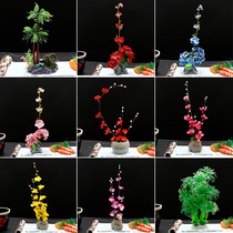 Hotel restaurant cold sasab dish decoration plate decoration flower and grass artistic conception small decoration small flower simulation flower