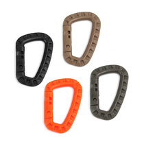 Lightweight medium vest buckle tactical mountaineering bag exterior plastic steel quick adhesive hook keychain D Buckle