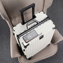 Advanced Senses Business Suitcase Large Capacity Durable Aluminum Frame Pull Bar Case Mute Universal Wheel Sturdy Travel Suitcase