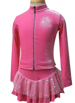 (Ze Yi customization)Childrens and womens figure skating clothes competition clothes dresses skating dresses performance clothes pink diamonds