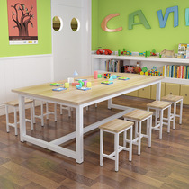 Childrens Fine Arts Table Painting Table Painting Table Children Fine Arts Training Course Table Kindergarten Book area table and chairs Colour