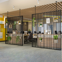 Wrought iron screen Living room entrance hollow decoration Modern minimalist office occlusion dining room metal partition wall customization