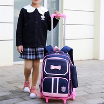 Childrens wheeled schoolbags male and female pupils grade three to sixth grade with tie rod 2021 New tie rod
